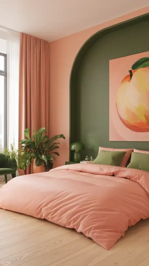 25 Peach Bedroom Ideas That'll Make You Dream of Summer (You Won't Believe #12!) Peach and Green Bedroom