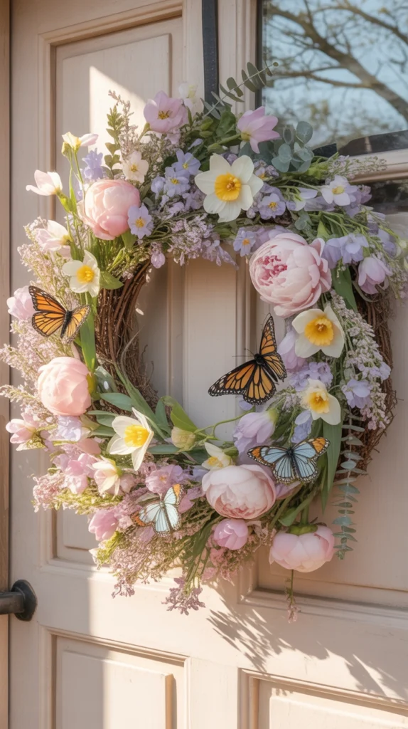 25 Stunning Spring Wreaths for Your Front Door That'll Make Neighbors Stop and Stare! Creative Spring Wreaths Ideas to Try