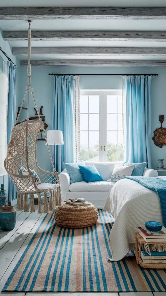bedroom ideas blue coastal cozy