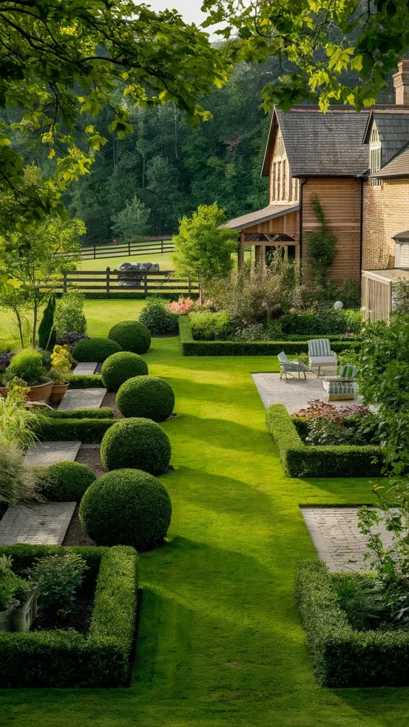 farmhouse yard landscaping