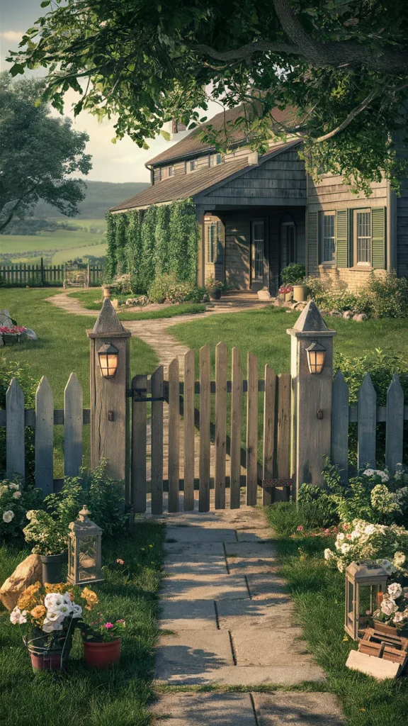 Charming Farmhouse Yard Entrance Ideas 