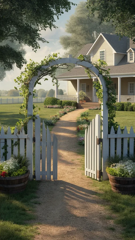 Charming Farmhouse Yard Entrance Ideas 