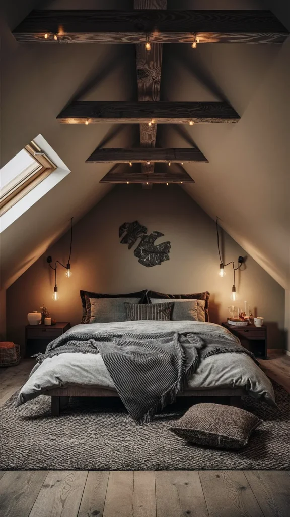 attic bedroom ideas earthy