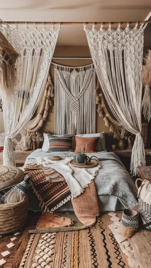 bedroom ideas boho earthy hippie