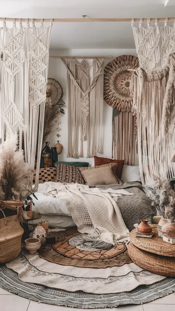 bedroom ideas boho earthy hippie