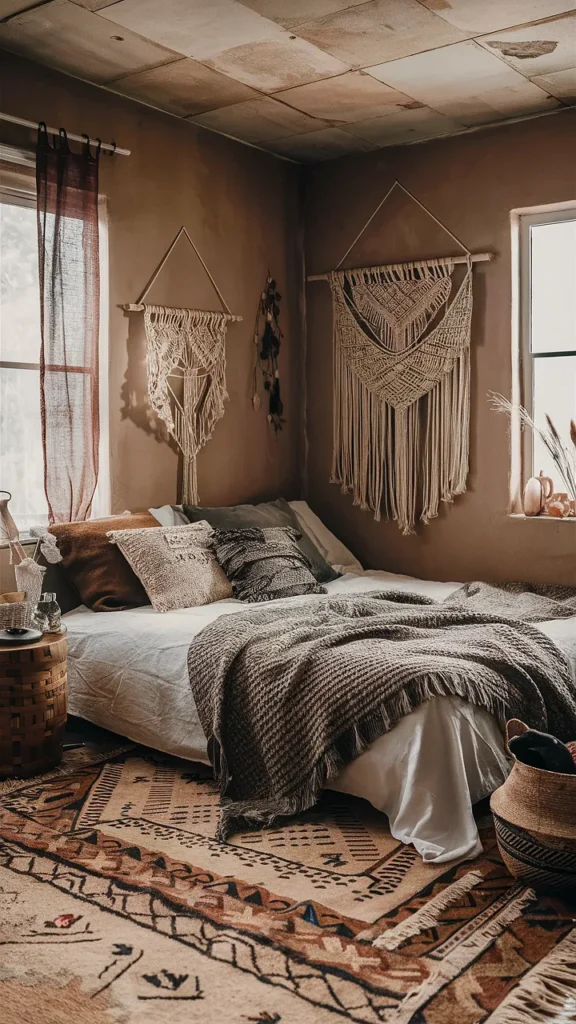 bedroom ideas boho earthy hippie