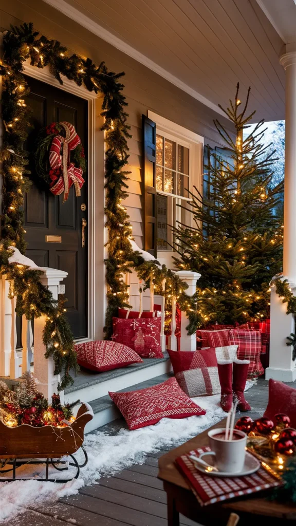 christmas porch decor easy
