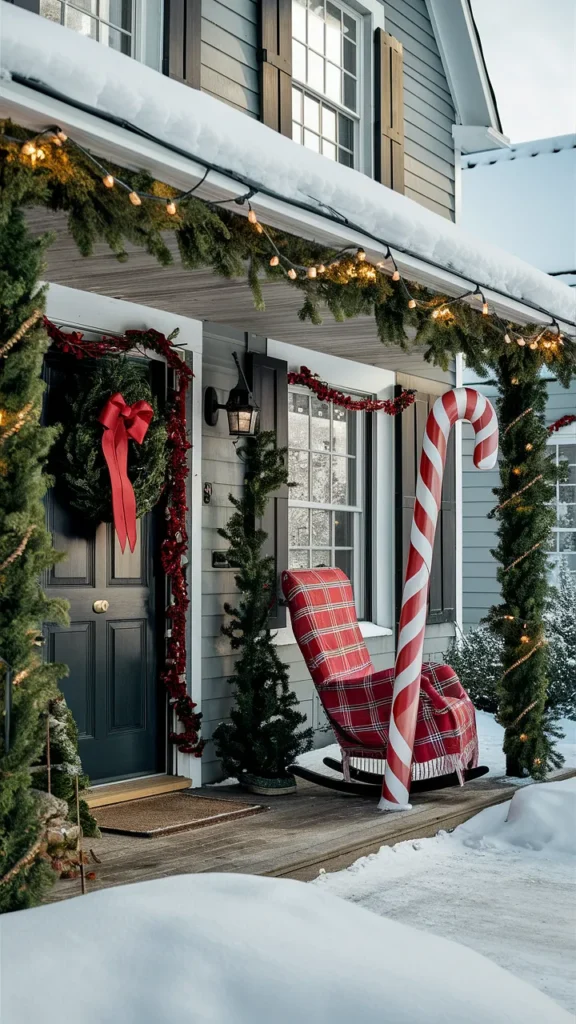 christmas porch decor farmhouse