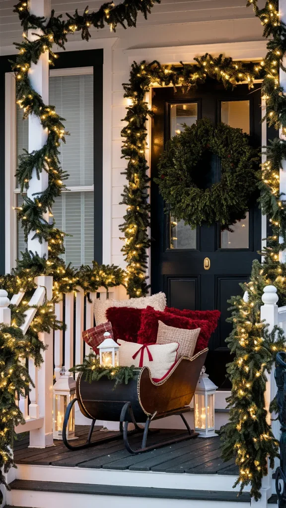 christmas porch decor farmhouse