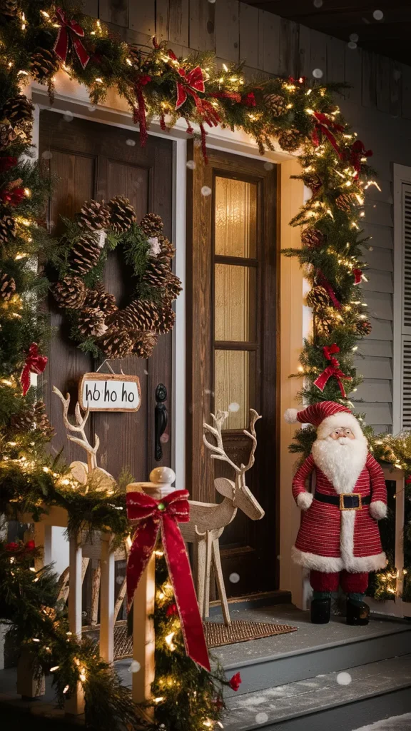 christmas porch decor farmhouse