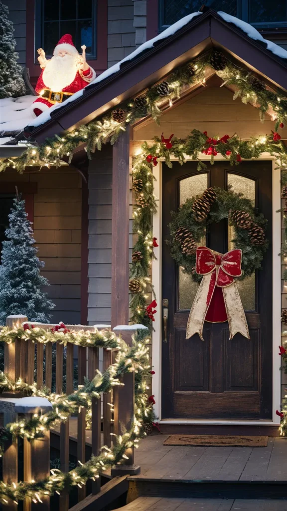 christmas porch decor farmhouse