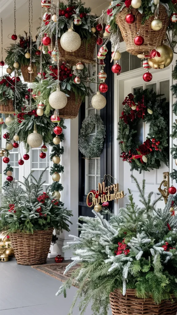 christmas porch decor hanging