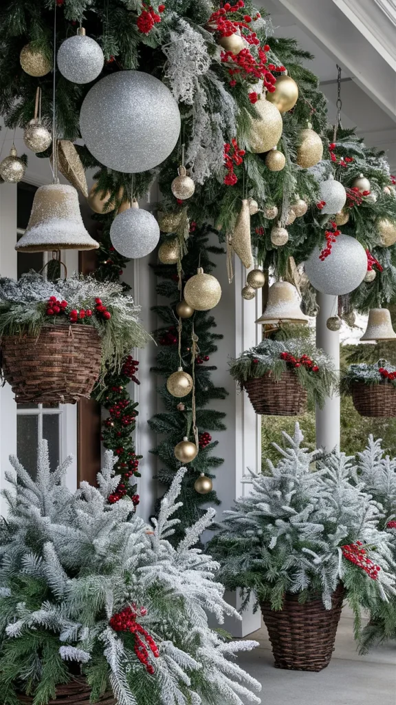 christmas porch decor hanging