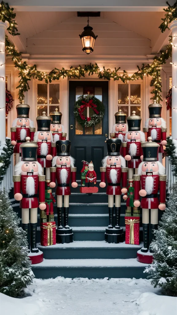 christmas porch decor nutcracker