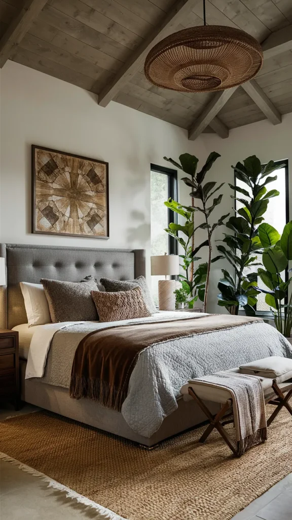 earthy king bedroom ideas