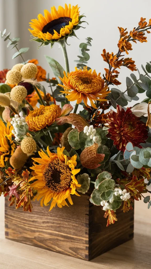 faux floral arrangements home decor fall