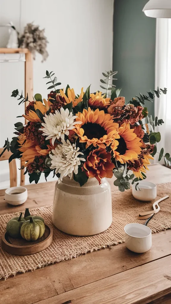 faux floral arrangements home decor fall