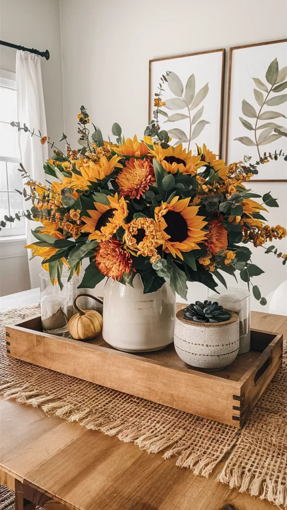faux floral arrangements home decor fall
