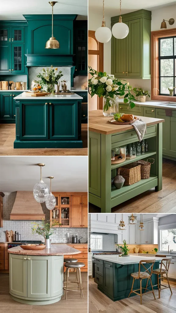 kitchen island ideas green