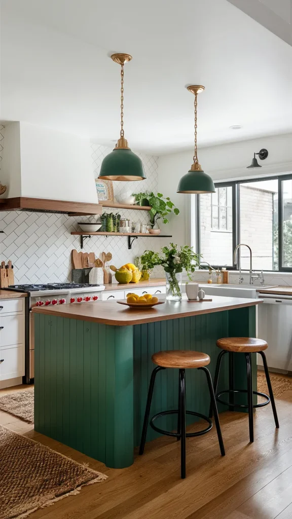 kitchen island ideas green