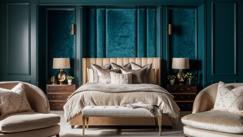 25+ Stunning Dark Teal Bedroom Ideas Dark Teal Bedroom