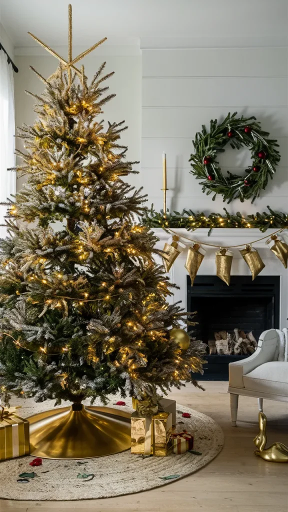 christmas tree gold collar