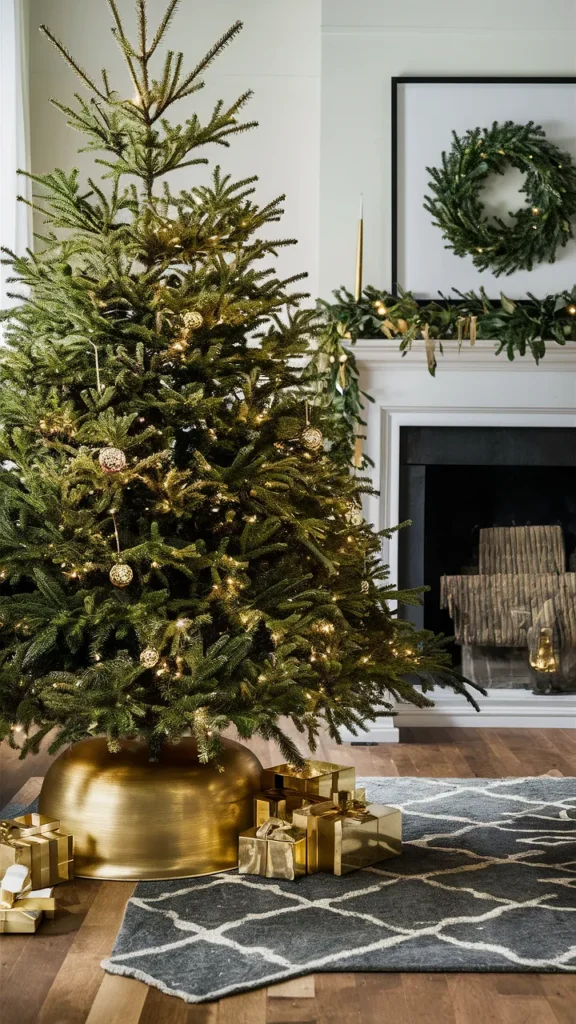 christmas tree gold collar