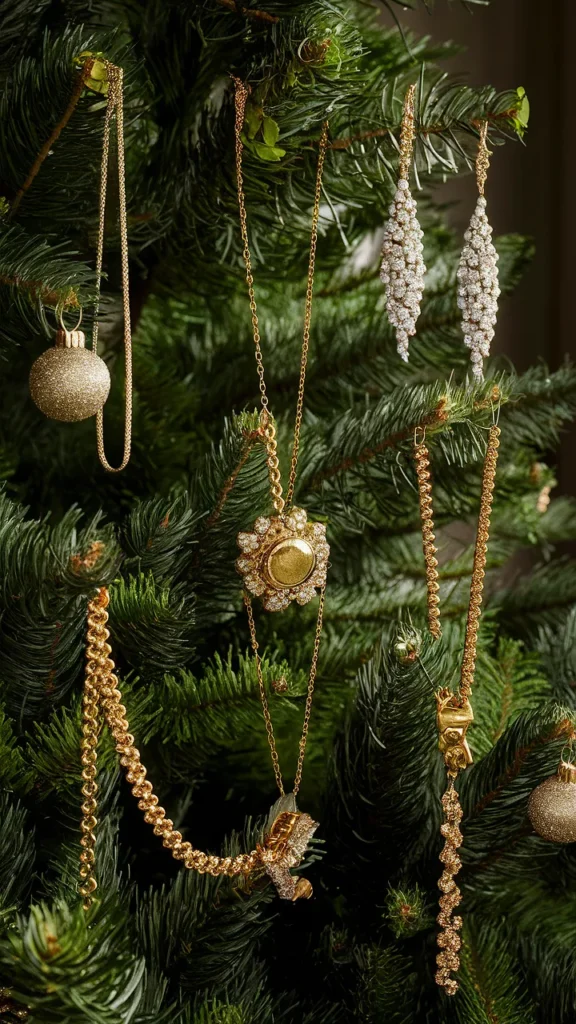 christmas tree jewelry gold
