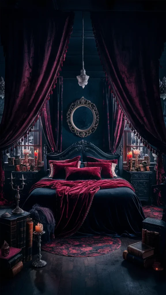 dark academia bedroom vampire