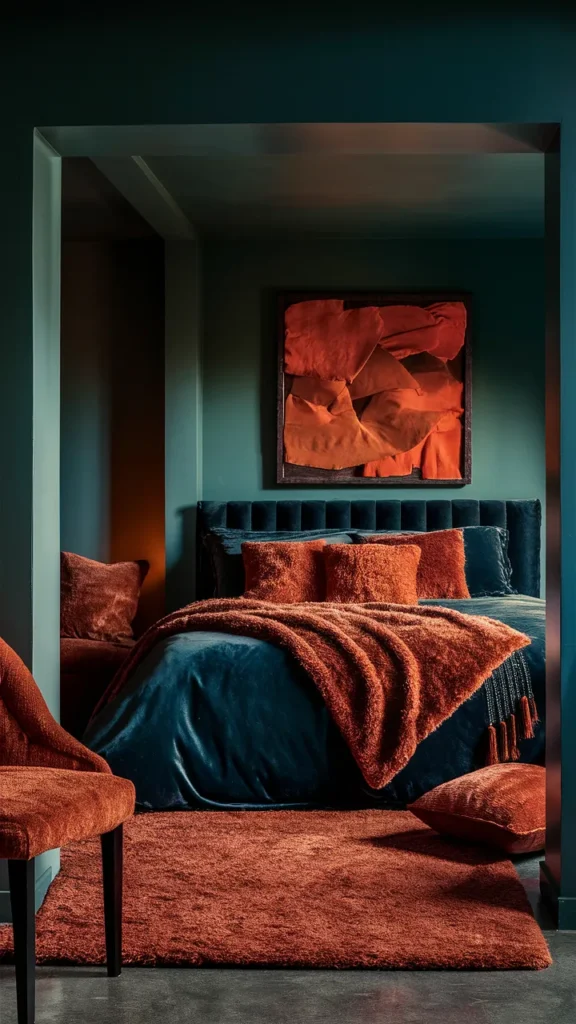 25+ Stunning Dark Teal Bedroom Ideas
