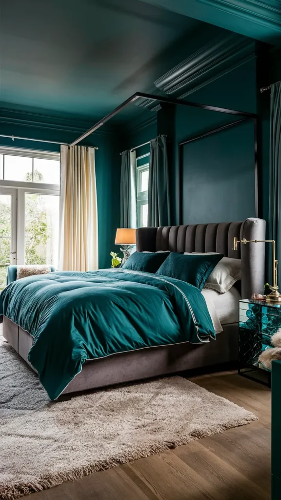 Dark Teal bedroom