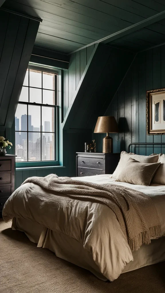 Dark Teal bedroom