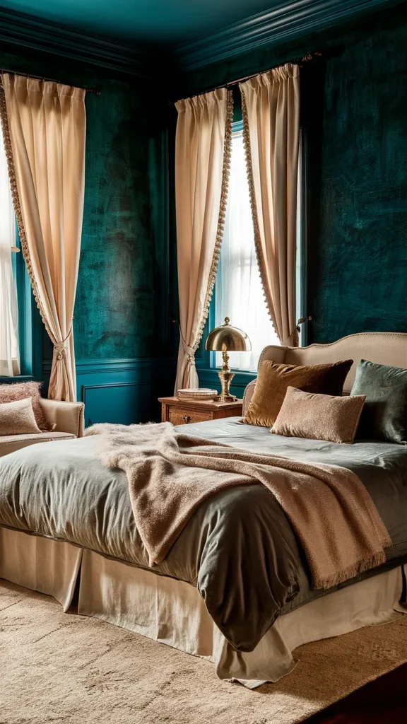 Dark Teal bedroom