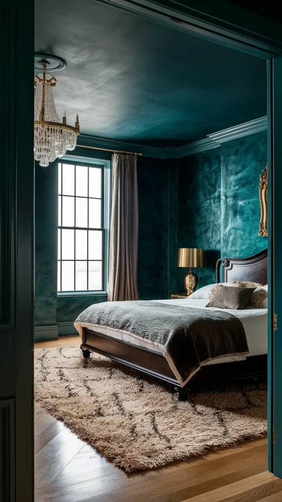 Dark Teal bedroom