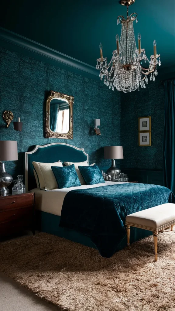 Dark Teal bedroom