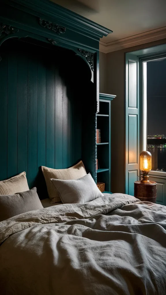 25+ Stunning Dark Teal Bedroom Ideas