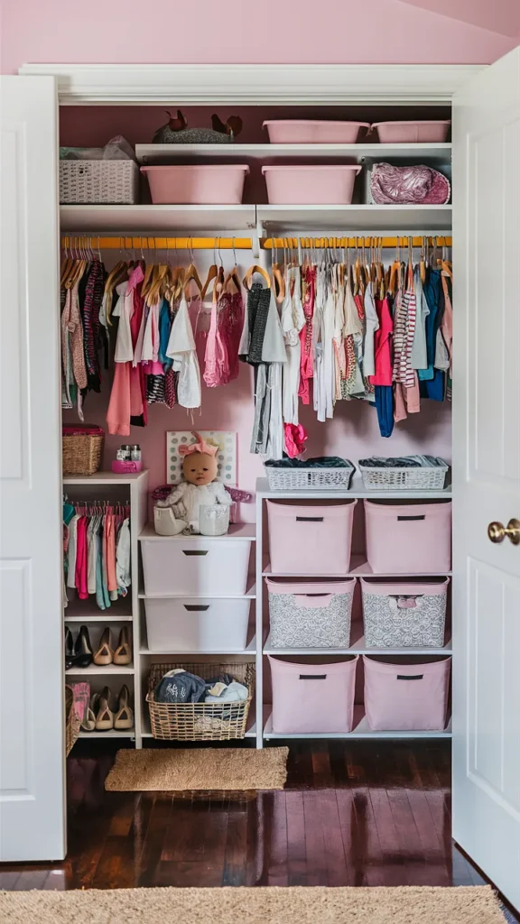 easy nursery closet organization