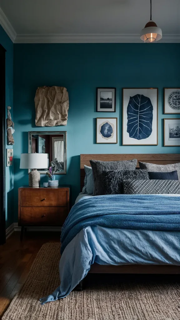eclectic academia bedroom