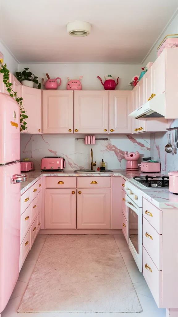 kitchen ideas pink cute