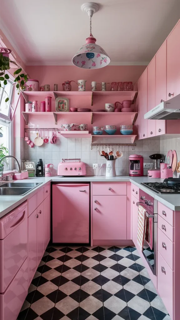 kitchen ideas pink cute