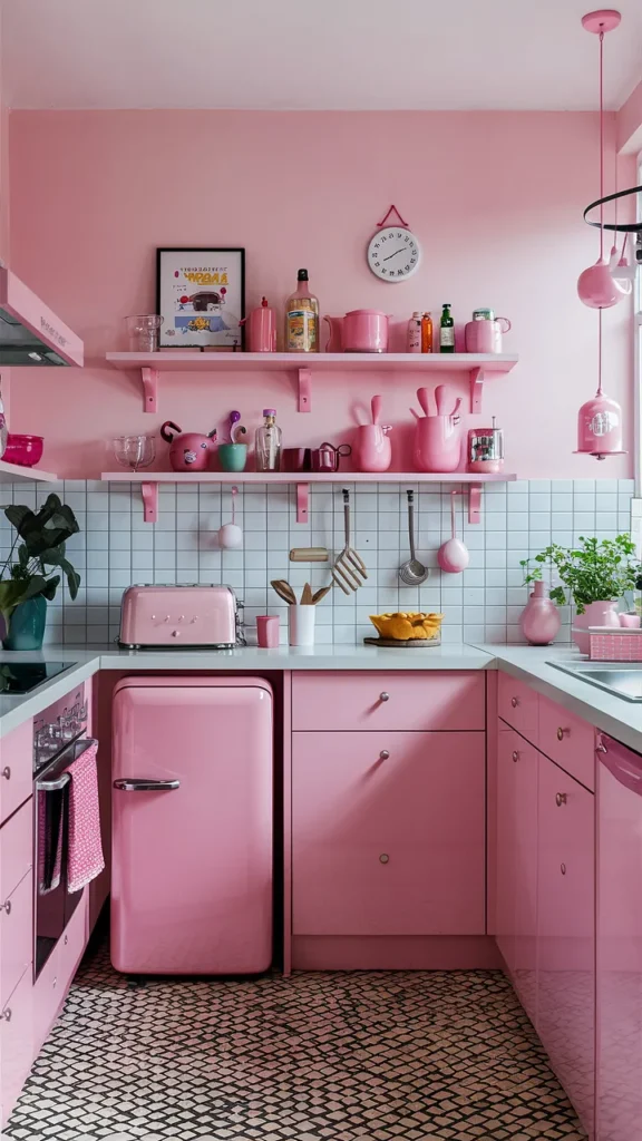 kitchen ideas pink cute