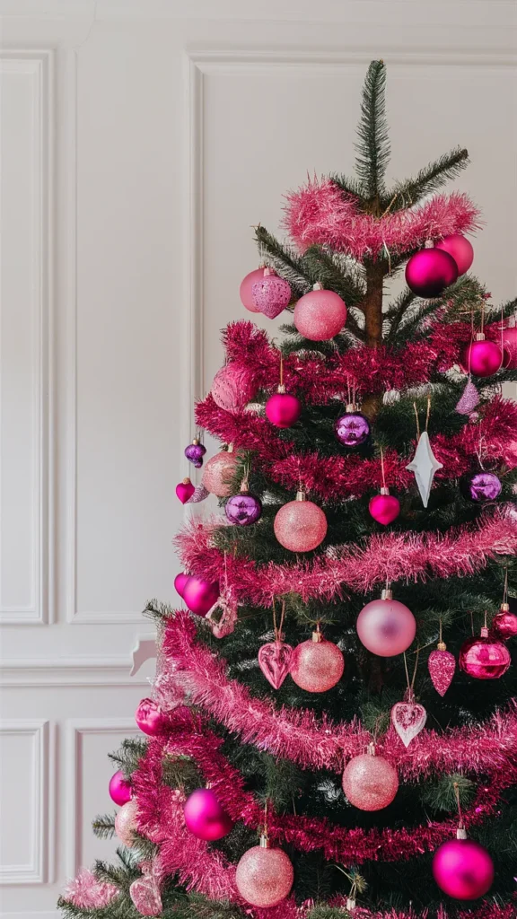 christmas tree pink purple