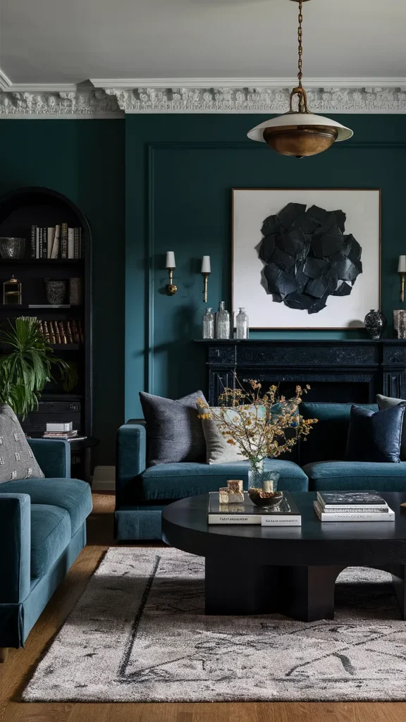 living room inspiration dark colors