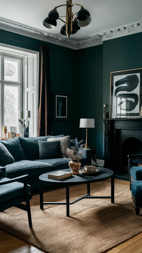 living room inspiration dark colors