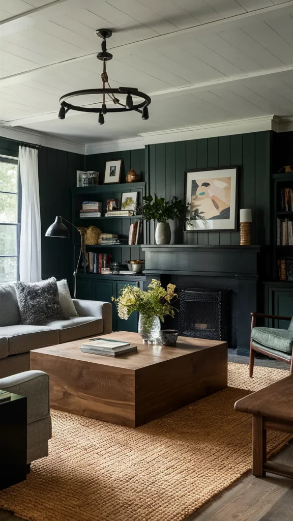 living room inspiration dark oak