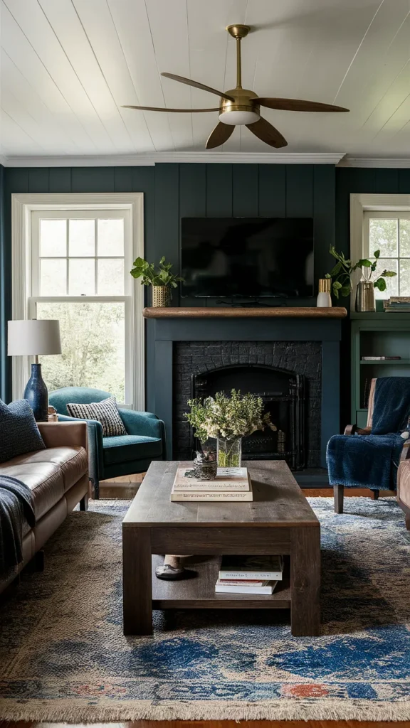 living room inspiration dark oak