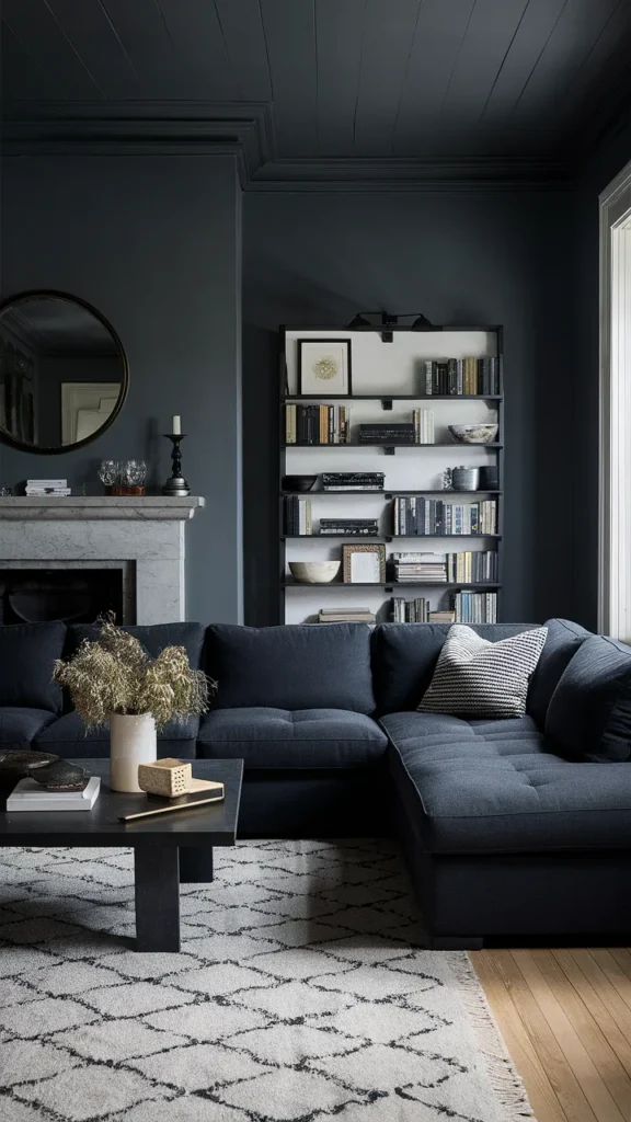living room inspiration dark sectional