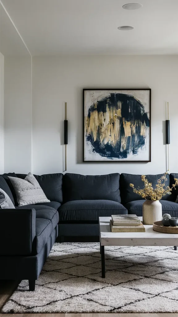 living room inspiration dark sectional