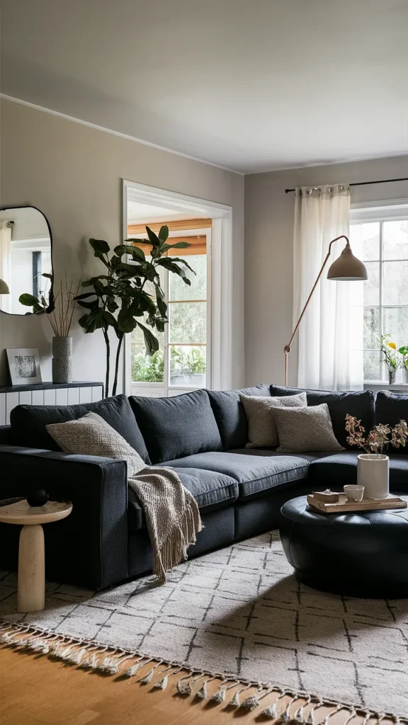 living room inspiration dark sectional