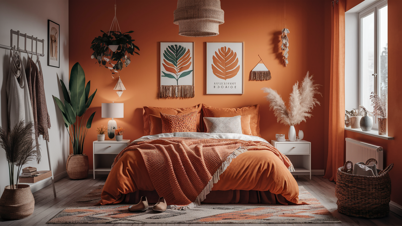 Orange Boho Bedroom! 10 Stunning Orange Boho Bedroom Ideas